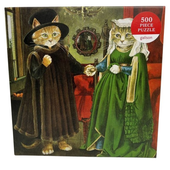 Galison Other - Galison Puzzle Meowsterpiece Of Western Art The Arnolfini Marriage 500 Pc Cats